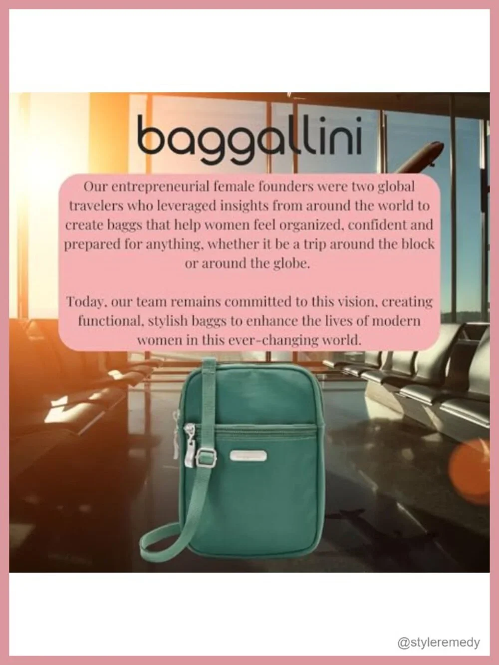Baggallini Essential Mini Crossbody Bag RFID Lightweight Machine Washable